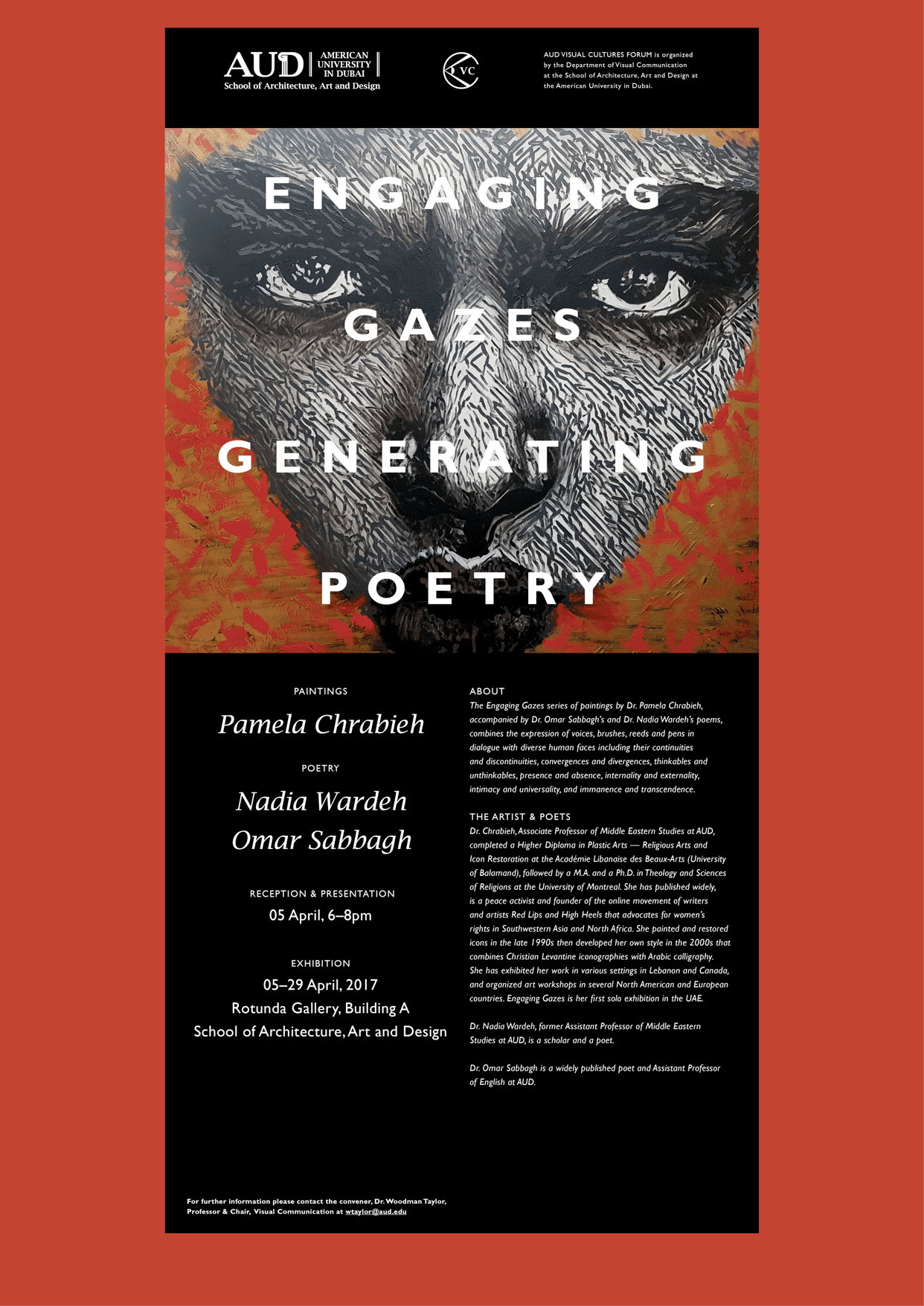 pamela chrabieh engaging gazes exhibition poster