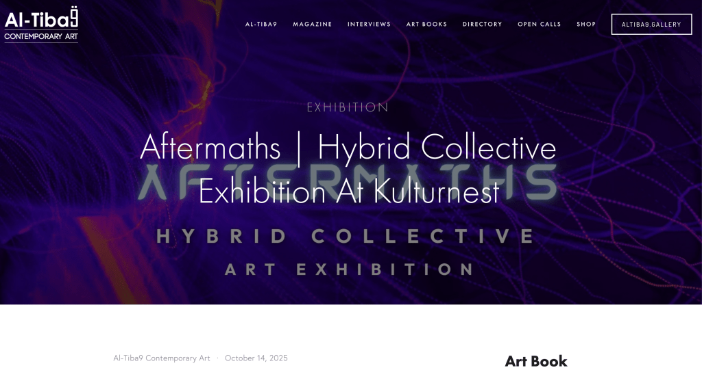 Dr. Pamela Chrabieh Featured in Al-Tiba9 Contemporary Art about Kulturnest’s Aftermaths&nbsp;Exhibition